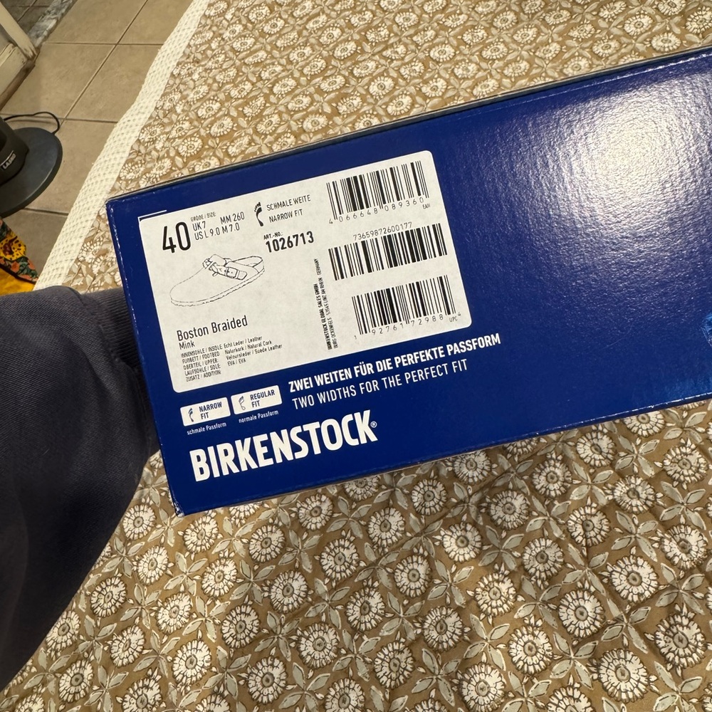 New in Box Birkenstock Braided Boston Mink 40 - Picture 5 of 10